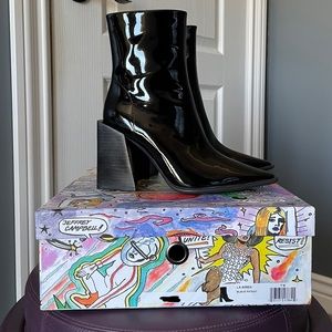JEFFREY CAMPBELL La Siren black patent boot